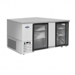 ATOSA 69" Stainless Steel Hinged Glass 2 Door Back Bar Cooler MBB69GGR 