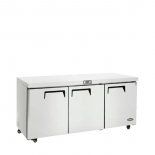ATOSA  72" Stainless Steel Hinged Solid 3 Door Undercounter Cooler MGF8404GR