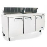 ATOSA 72" Refrigerated Standard Top Sandwich Prep. Table  with 18 x 1/6 poly pans MSF8304GR 