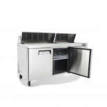 ATOSA 72" Refrigerated Standard Top Sandwich Prep. Table  with 18 x 1/6 poly pans MSF8304GR 