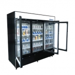 Atosa 82" Black Exterior Hinged Glass 3 Door Cooler MCF8724GR