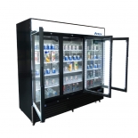 ATOSA 82" Black Exterior Hinged Glass 3 Door Freezer MCF8728GR