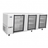 ATOSA 90" Stainless Steel Hinged Glass 2 Door Back Bar Cooler MBB90GGR 