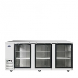 ATOSA 90" Stainless Steel Hinged Glass 2 Door Back Bar Cooler MBB90GGR 