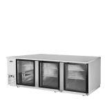 ATOSA 90" Stainless Steel Hinged Glass 2 Door Back Bar Cooler MBB90GGR 