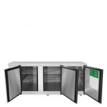 ATOSA 90" Stainless Steel Hinged Solid 3 Door Back Bar Cooler MBB90GR 