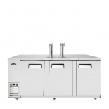 ATOSA 90" Stainless Steel Hinged Solid 3 Doors Direct Draw Keg Cooler with 2 Beer Tap Towers MKC90GR 