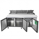ATOSA 93" Refrigerated Pizza Prep Table with 12 x 1/3 size stainless steel pan MPF8203GR