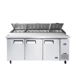 ATOSA 93" Refrigerated Pizza Prep Table with 12 x 1/3 size stainless steel pan MPF8203GR