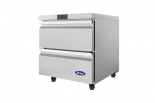 ATOSA AUF27D2 27" Stainless Steel 2 Drawers Under Counter Freezer