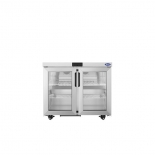 ATOSA AUR36GD 36" Stainless Steel Hinged Glass 2 Doors Under Counter Cooler 