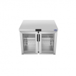 ATOSA AUR36GD 36" Stainless Steel Hinged Glass 2 Doors Under Counter Cooler 