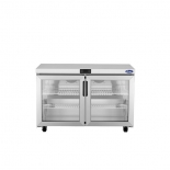 ATOSA AUR48GD 48" Stainless Steel Hinged Glass 2 Doors Under Counter Cooler