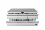 ATOSA AUR72D4 72" Stainless Steel 6 Drawers Under Counter Cooler