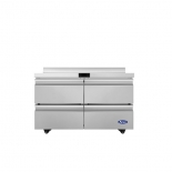ATOSA AWR48D4 48" Stainless Steel Worktop Cooler with Backsplash with 4 Drawers