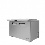 ATOSA MSF8306GR-NTCV Refrigerated 48" MEGA Top Sandwich Prep. Table with Night Covers and 18 x 1/6 poly pans 