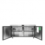 ATOSA MSF8307GR-NTCV Refrigerated 60" MEGA Top Sandwich Prep. Table with Night Covers and 24 x 1/6 poly pans 