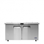 ATOSA MSF8307GR-NTCV Refrigerated 60" MEGA Top Sandwich Prep. Table with Night Covers and 24 x 1/6 poly pans 