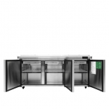 ATOSA MSF8308GR-NTCV Refrigerated 72" MEGA Top Sandwich Prep. Table with Night Covers and 30 x 1/6 poly pans 