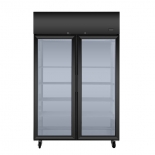 ATOSA PLUS-F2B-GD-S-PT Top Mount Compressor Pass Thru Hinged FRONT & REAR Glass Doors Cooler