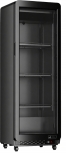 EFI C1-2161GD Black Exterior Right Hinged Glass Single Door Cooler Rounded Frame 