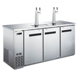 EFI CBBSDD3-72CC 3 Kegs Solid Doors Stainless Steel Direct Draw Beer Dispenser with 4 Taps