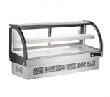 EFI CGCM-CT-6033 60" Front Curved Glass Refrigerated Countertop Drop In Display Cooler / Case