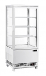 EFI CGSM-1738-W 17" White Square Glass Refrigerated Display Case 4 Sides Glass