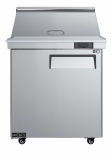 EFI CMDR1-27VC-L 27" Stainless Steel Left Hinged Solid Door Stainless Steel Mega Top Prep Cooler