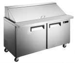 EFI CMDR2-60VCX 60" Stainless Steel 2 Doors Mega Top Prep Cooler