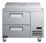 EFI CPDW2-44VC 44" Hinge Solid Stainless Steel 2 Drawers Pizza Prep Cooler