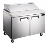 EFI CSDR2-60VCX 60" Stainless Steel Hinged Solid 2 Doors Prep Cooler Salad / Sandwich Table
