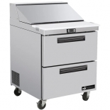 EFI CSDW2-27VC 27" Stainless Steel 2 Drawer Prep Cooler Salad Table / Sandwich Table