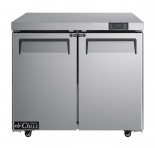 EFI CUDR2-36VC 36" Stainless Steel Hinged Solid 2 Doors Undercounter Cooler