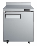 EFI CWDR1-27VC-R 27" Stainless Steel Left Hinged Solid 1 Door Worktop Cooler with Backsplash
