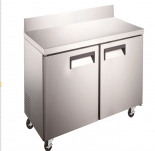 EFI CWDR2-36VCX 36" Stainless Steel Hinged Solid 2 Doors Worktop Cooler with Backsplash
