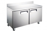 EFI CWDR2-48VCX 48" Stainless Steel Hinged Solid 2 Doors Worktop Cooler with Backsplash