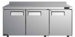 EFI CWDR3-72VC 72" Stainless Steel Hinged Solid 3 Doors Worktop Cooler with Backsplash