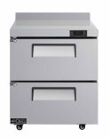 EFI CWDW2-27VC 27" Stainless Steel 2 Drawers Worktop Cooler with Backsplash