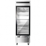 EFI F1-27GDSVC 27" Stainless Steel Right Hinged Glass 1 Door Freezer Reach In Bottom-Mount
