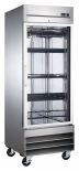 EFI F1-27GDSVCX 27" Stainless Steel Right Hinged Glass 1 Door Freezer Reach In Bottom-Mount