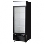 EFI F1-27GDVC 27" Black Exterior Right Hinged Glass 1 Door Freezer Reach In Bottom-Mount