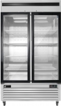 EFI F2-39GDSVC 39.5" Stainless Steel Hinged Glass 2-Doors Reach In Freezer Bottom Mount
