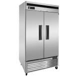 EFI F2-39VC 39.5" Stainless Steel Hinged Solid 2-Doors Reach In Freezer Bottom Mount