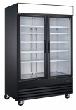 EFI F2-54GDVCX 54" Black Exterior Steel Hinged Glass 2-Doors Reach In Freezer Bottom Mount