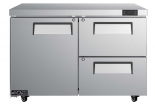 EFI FUDW2-48VC 48" 2-Drawers with 1 Door Left Hinged Solid Stainless Steel Undercounter Freezer