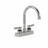 Encore® KL41-4002-SE1Z Deck Mount Faucet 4" OC with 6-1/2" Swivel Gooseneck Spout with Lever Handles