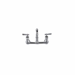 Encore® KL54-8012-SE1Z Brass Chrome Plated 8" OC. Wall Mount Faucet with 12" Swivel Spout