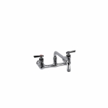 Encore® KL54-8012-SE1Z Brass Chrome Plated 8" OC. Wall Mount Faucet with 12" Swivel Spout