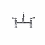 Encore® KL61-8012-SE1Z Brass Chrome Plated 8" OC Deck Mount Faucet with 12" Swivel Spout